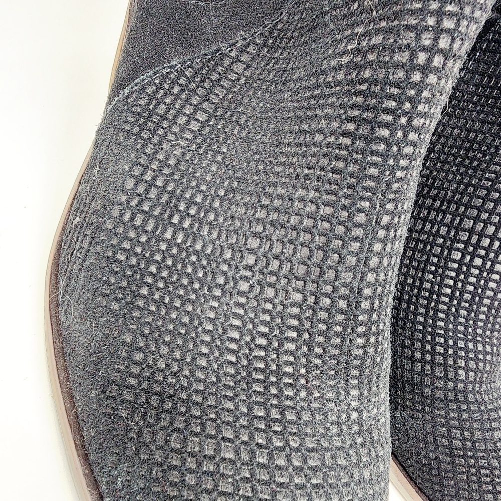 Lucky Brand ponic ankle booties black textured‎ suede womens 6.5 - Picture 8 of 16